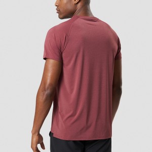 Brugerdefineret engros Sport Løbetøj Quick Dry Fitness Tøj Raglan Sleeve Gym T-shirts til mænd