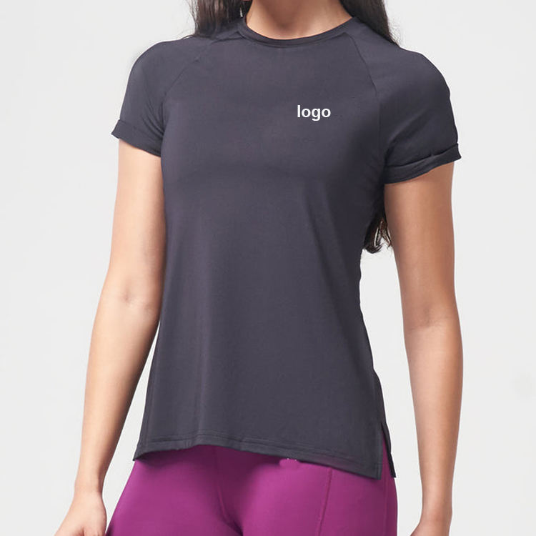 Puikios kokybės moteriškos kelnės – Aukštos kokybės poliesterio šoninės tinklinės plokštės apatinė dalis, perskirta, paprasti moteriški sporto marškinėliai – AIKA