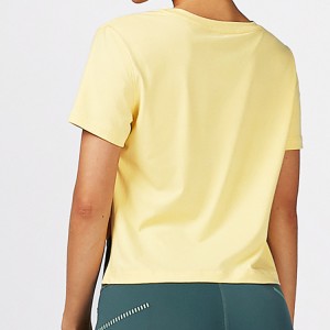 Kratke majice Lagane ženske široke sportske hlače s kratkim rukavima od poliestera