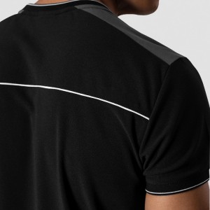 Sviedru izvadīšanas krāsu bloku treniņu tukšs sporta krekls Vīriešu pielāgoti polo T krekli