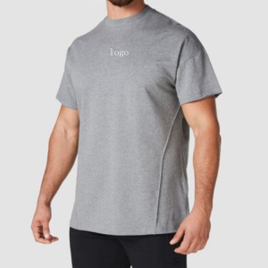 Högkvalitativa klassiska träningspass 100 % bomull Oversized Custom T-shirts för män