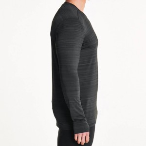 Anpassad polyester träning för män Gym Vanliga långärmade T-shirts med tumhål