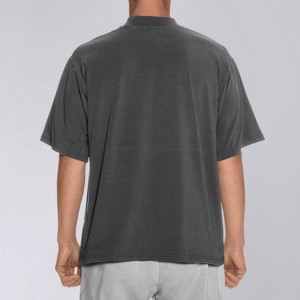 Engros Custom Raglan Sleeve High Neck 100% Bomuld Workout Blank T-shirts til mænd