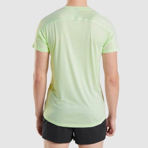 Erkekler İçin Toptan Hızlı Kuru Polyester Örgü Panel Slim Fit Egzersiz Düz Spor T Shirt