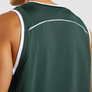 Wholesale Lightweight Mesh Fabric Custom Basketball Sports Gym Plain Tank Tops Para sa Mga Lalaki