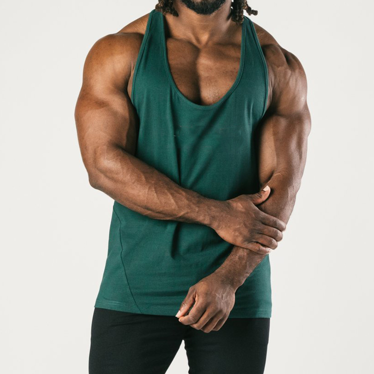 Pembekal Seluar Yoga Lelaki borong China - Borong Logo Tersuai Pakaian Sukan Muscle Fit Pain Tank Tops Gym Running Stringer Untuk Lelaki – AIKA