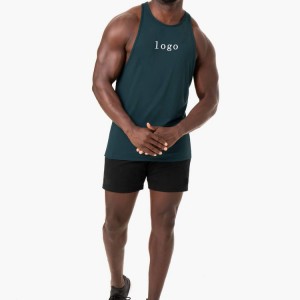 OEM letvægts muskel-singletter brugerdefinerede almindelige racer-ryg-gymnastik-tanktop til mænd