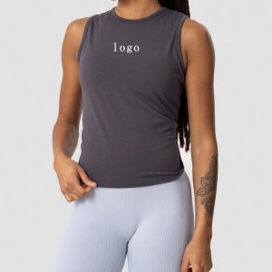 Regatas femininas fitness em branco esportivas justas costas abertas para mulheres personalizadas para academia de ioga