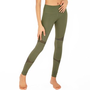 Magas derekú hálós panel egyedi kompressziós edzőtermi harisnya jóga nadrág leggings nőknek