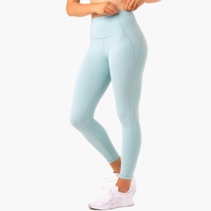 Produsen OEM Polyester Spandex Women High Waist Pocket Gym Compression Yoga Leggings