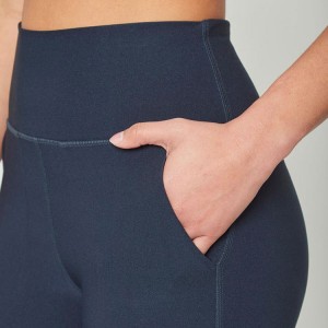 Legging feminina de ioga com bolsos para fitness cintura alta personalizada com preço de fábrica