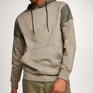 ຂາຍຮ້ອນ Gym Blank Street Wear Slim Fit Contrast Design Plain Hoodies Sweatshirts Custom Logo for Men