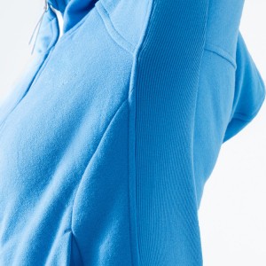 คุณภาพสูงที่กำหนดเองเต็ม Zip Slim Fit Cotton Gym Sports Women Hoodies With Thumb Hole