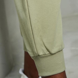 Индивидуално тънко прилепнало памучно полиестерно атлетично облекло за фитнес фитнес с шнур за талия Дамски спортни панталони за джогинг с джоб