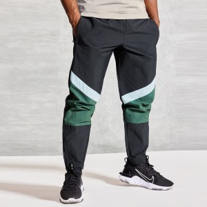 Kirêtfiroşên sivik Fitness Breathable Men Custom Gym Polyester Color Block Jogger Track Pants