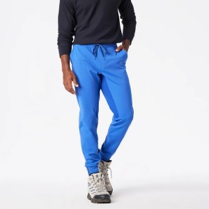 Visokokakovostne moške jogger hlače z vrvico na pasu, prilagojene iz mehkega bombaža, z žepom na pasu