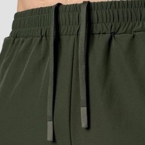 Héich Qualitéit Polyester Drawstring Taille Männer Track Sports Jogger Hosen Mat Zipper Bottom