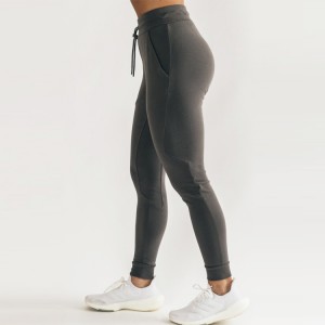 Продажба на едро OEM спортни панталони със заострени крака Дамски тесни памучни спортни панталони