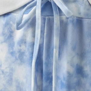 Custom Drawstring Waist Wholesale Tie Dye Cotton Jogger Pants Ji bo Jinên Bi Pockets