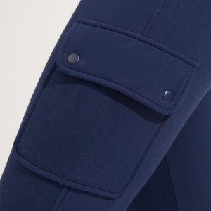 Venda a l'engròs de pantalons de jogging ajustats per a dona amb butxaca de càrrega a la cintura amb cordó personalitzat