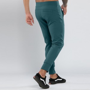 Најнови OEM полиестерски спандекс панталони со прилагодено лого за мажи спортски потни панталони со џебови