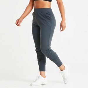 Pantalons de cintura elàstic de cordó d'alta qualitat per a dona, personalitzats, ajustats, pantalons jogger esportius