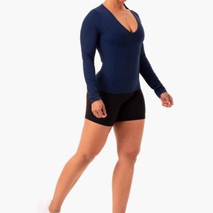 Hızlı Kuru Spor Giyim Spor Fitness Hafif Polyester Düz Uzun Kollu T Shirt Kadınlar Için Özel Baskı