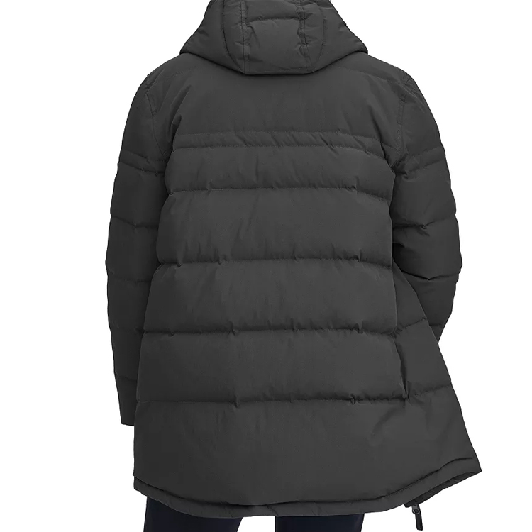 Veleprodaja 100% najlonske zimske duge pufer jakne s patentnim zatvaračem za muškarce s detaljnim slikama