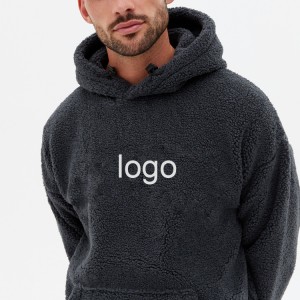 Qualityгары сыйфатлы күнегүләр 100% полиэстер флис кышкы пуловер калфаклары ир-атлар өчен махсус логотип