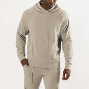 Högkvalitativ Slim Fit Bomull Polyester Custom Logo Vanliga Hoodies Sweatshirts för män