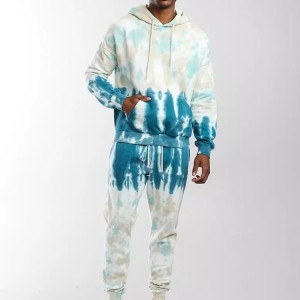 Wholesale Private Label Custom Tie Dye 100% Cotton Workout Pullover Blank Hoodies For Men
