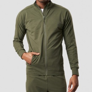 Vânzare cu ridicata în aer liber cu logo personalizat Slim Fit Full Zip Up Gym Sports Hoodie Jacket pentru bărbați
