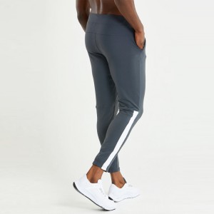 Wholesale Drawstring Waist Contrast Calf Workout Sports Sweat Jogger Pants Para sa Mga Lalaki