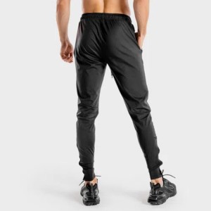 Top Quality Fitness Custom Gym Running Men Slim Fit Track Pants Jogger With Zipper Bottom