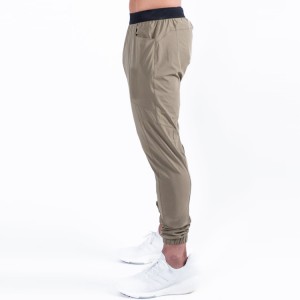 Pantallona të reja në modë 100% poliestër me bel elastik të personalizuar me bel për burra, me fund elastik