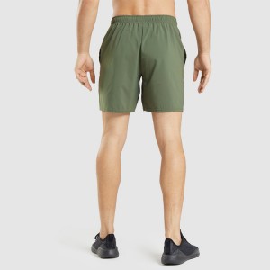 Pantaloni scurți de gimnastică atletic pentru bărbați, cu uscare rapidă, 100% poliester, cu talie elastică, cu buzunar