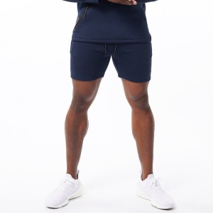OEM Design Snøring Vent Myk French Terry Cotton Workout Athletic Shorts For Men