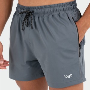 Proizvajalec OEM Moške atletske športne kratke hlače z žepom z vrvico za pasu, kontrastnimi pasovi