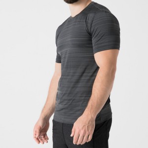 rarawe OEM Spandex Muscle Gym Shorts Sleeve Tane Slim Fit Polyester Ritenga T Shirt Printing