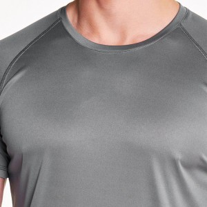 High Quality Quick Dry Essential Breathable Raglan Tes Tsho Txiv Neej Muscle Gym T Shirts