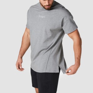 Klassisk træning af høj kvalitet 100 % bomuld Oversized Custom Men almindelige T-shirts