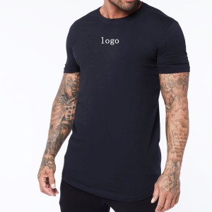 Højkvalitets Custom Quick Dry Polyester Muscle Fit Gym T-shirt til mænd