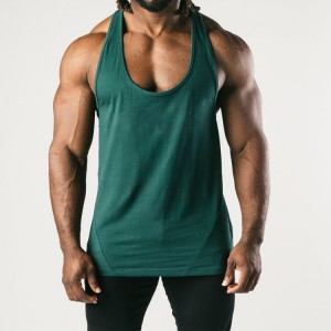 Wholesale Custom Logo Sportswear Muscle Fit Pain Tank Tops Gym Running Stringer Para sa Mga Lalaki