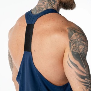 Sports Quick Dry Basic Stringer Custom Logo Polyester Fitness Tank Tops Para sa Mga Lalaki