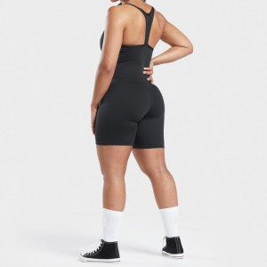 Wholesale Fitness Sexy Bodysuit Vakadzi Yoga Sport One Piece Slim Fit Shorts Jumpsuit