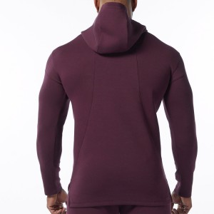 Wholesale Custom Solid Koulè Atletik Slim Fit Gym Plain Hoodies Sweatshirts pou Gason
