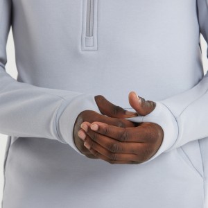 Težki po meri visoki ovratnik vadbeni športni ozki moški telovadni puloverji s kapuco z luknjo za palec