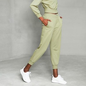 Custom Slim Fit Cotton Polyester Athletic Gym Wear Fitness Drawstring Waist Wanita Seluar Peluh Jogger Dengan Poket