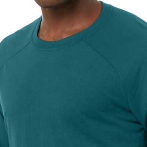Высакаякасныя простыя мужчынскія спартыўныя футболкі з доўгімі рукавамі для трэніровак