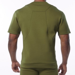 Preço de fábrica leve gola redonda simples treino camisetas esportivas logotipo personalizado para homens